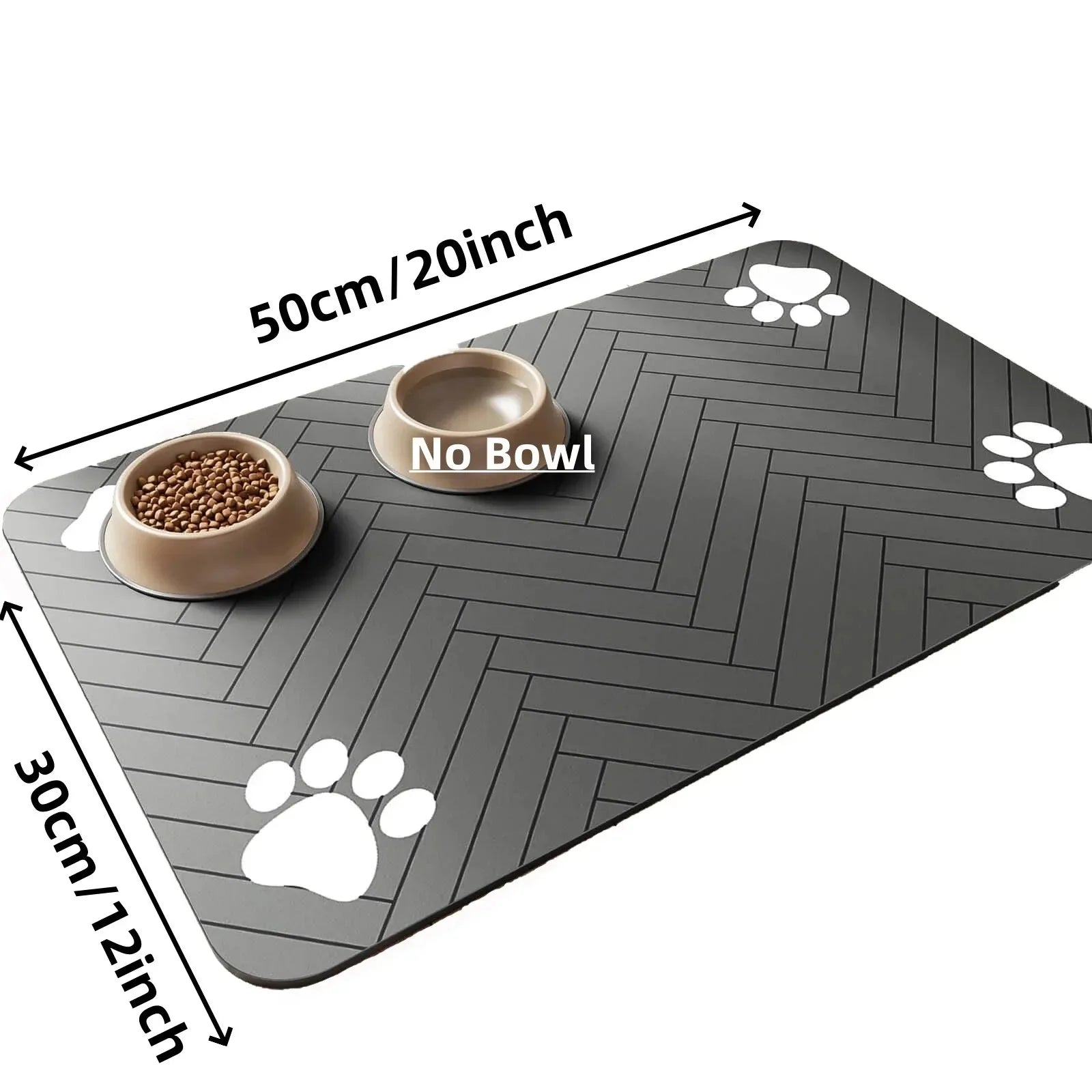 Tapis d'alimentation pour animaux de compagnie, napperon absorbant pour animaux de compagnie, support en caoutchouc, tapis d'eau à séchage rapide pour chien et chat