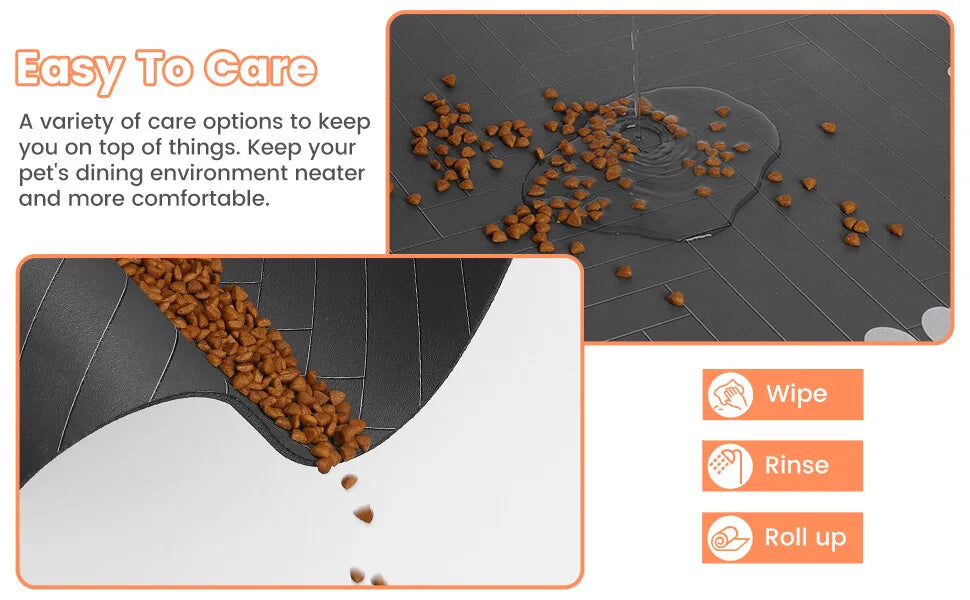 Tapis d'alimentation pour animaux de compagnie, napperon absorbant pour animaux de compagnie, support en caoutchouc, tapis d'eau à séchage rapide pour chien et chat