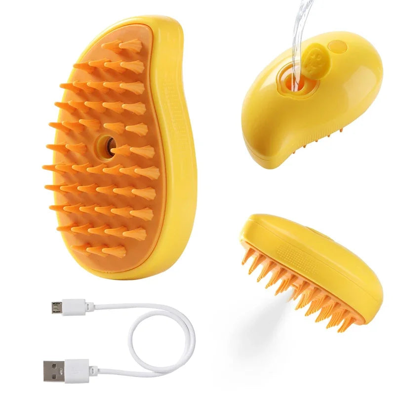 Brosse Vapeur 3en1 pour Chat et Chien – Démêlante et Anti-Poils